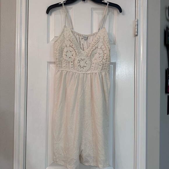 Another Love Cream Crochet Romper - Picture 1 of 4
